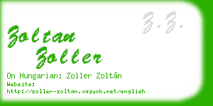 zoltan zoller business card